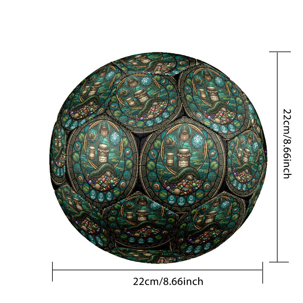 Herbal Medicine Mandala Round Football Size 5 Adult Ball Suitable for Training Matches and Outdoor Team.