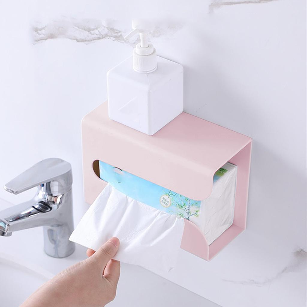 Настенный держатель для салфеток, самоклеящаяся крышка для коробки с салфетками, диспенсер для туалетных салфеток, органайзер для хранения салфеток, полка для кухни, ванной комнаты