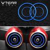 Vtear For MG ZS air outlet cover car-styling interior parts circle mouldings chrome AC frame trim decoration accessories auto WW29