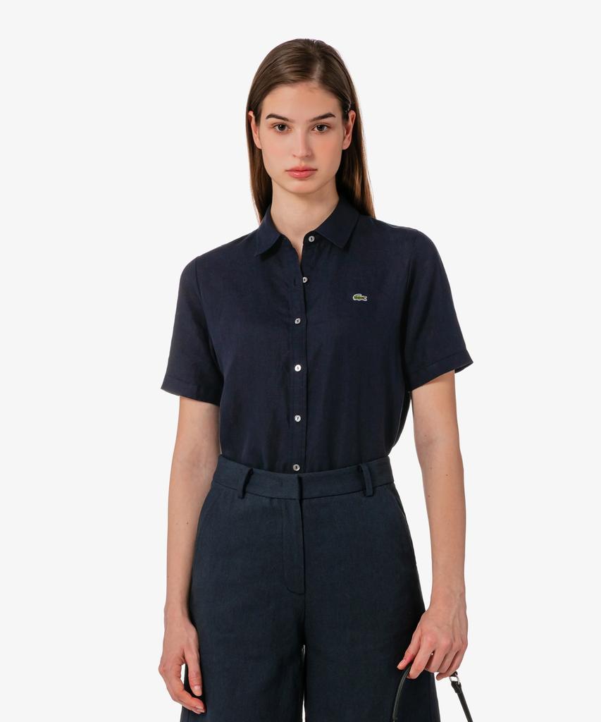 LACOSTE Женская новая классическая рубашка с коротким рукавом Cf139E-56G 166