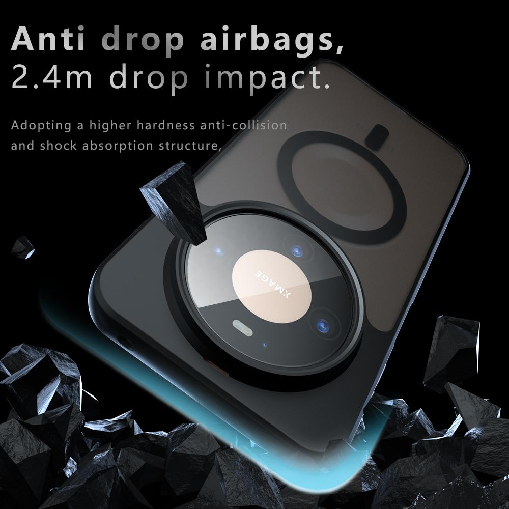 For Huawei Mate80Pro Max Magnetic Acrylic Matte Case For Huawei Mate 80 Shockproof Transparent Phone Cover