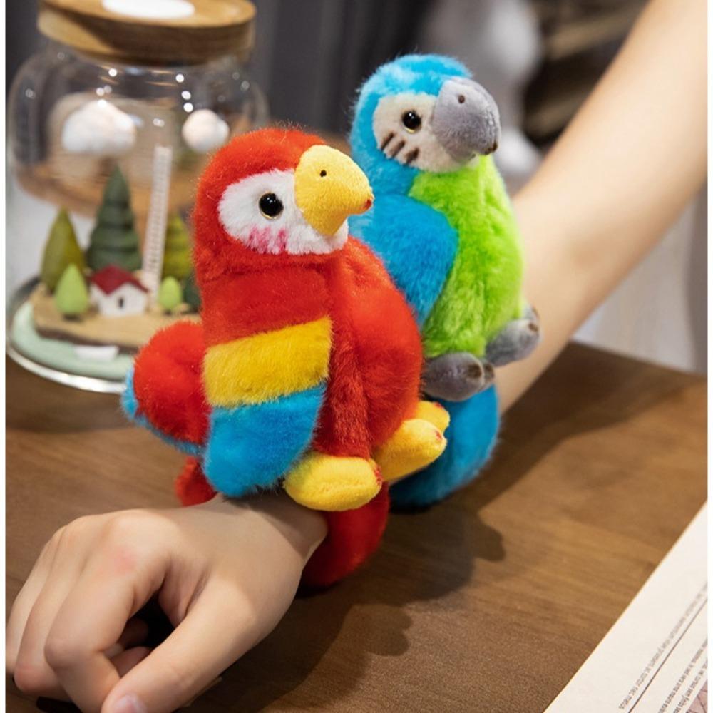 Интерактивная игрушка попугай шлепок защелка обертка кавайный плюшевый браслет на руку новый браслеты с животными шлепки