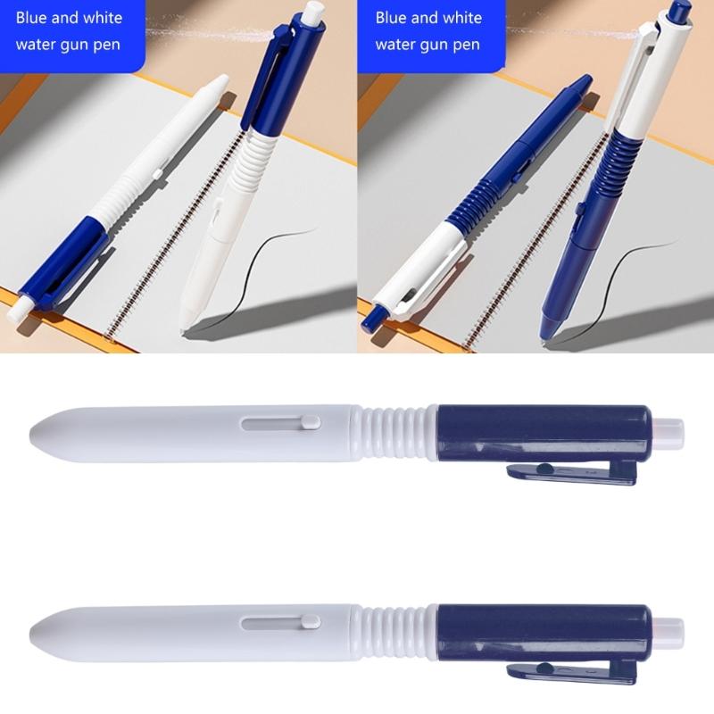 2 Pcs Ballpoint Pen Smooth Writing Pen Water Sprays Pen Squirting Toy School Office Supplies for Student