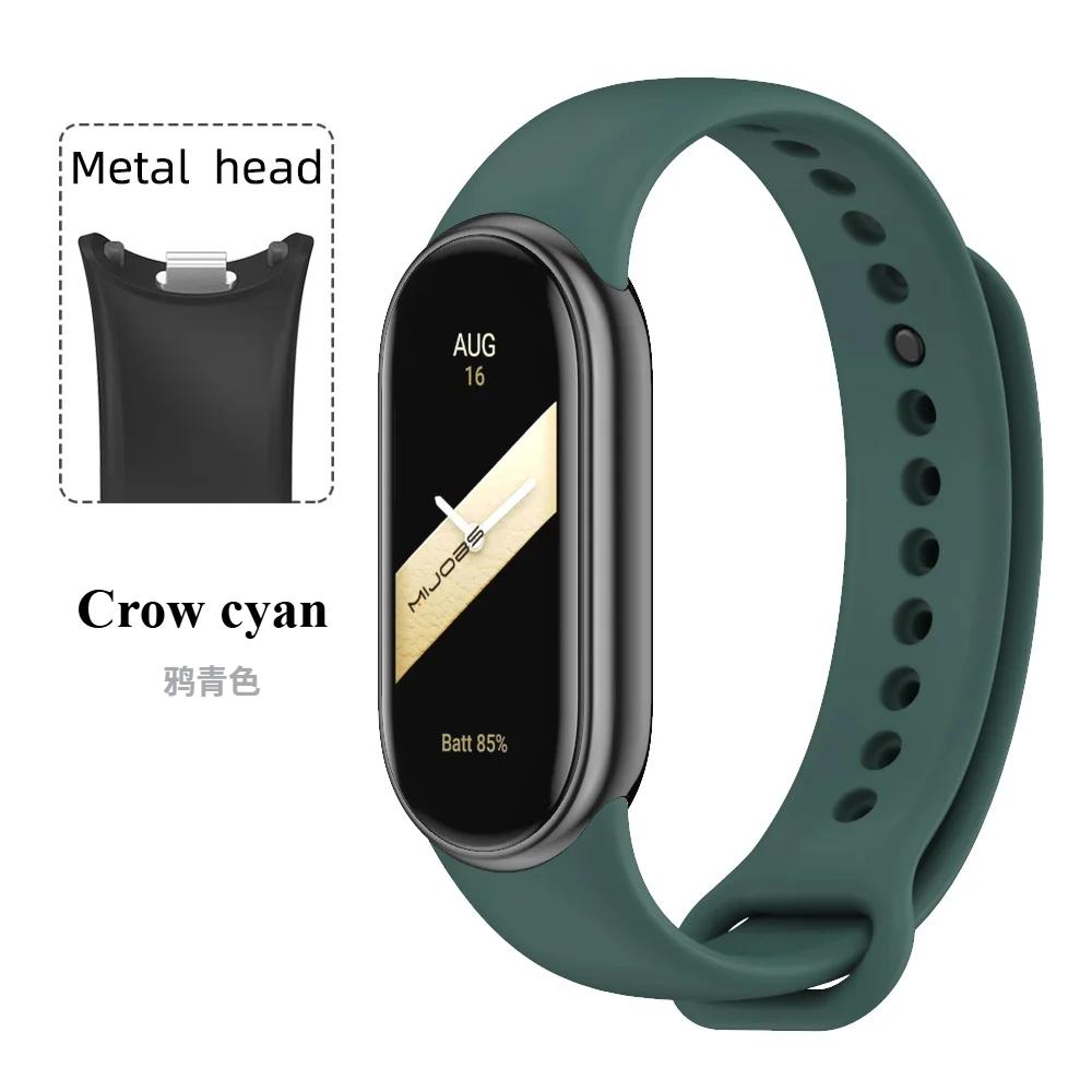 Спортивный силиконовый ремешок для Xiaomi Mi Band 9 NFC Сменный браслет-ремень для Xiaomi Mi Band 8/9/10 Наручный ремешок Аксессуары для умных часов