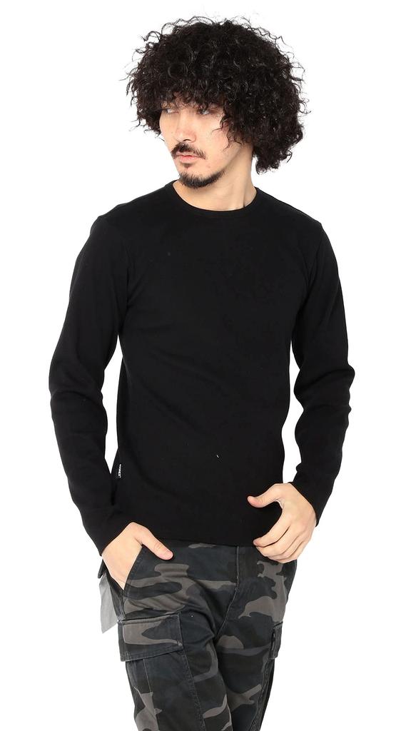 Long T Daily Crew Neck Rib TEE DAILY RIB CREWNECK TEE 6153481 [Avirex] (Antibacterial) (Odor Resistant) Men's