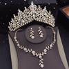 Роскошные тиары, наборы свадебных украшений для женщин, наборы ожерелий-чокеров с цветами, корона невесты, набор украшений для выпускного вечера, свадебный набор украшений, аксессуар для костюма