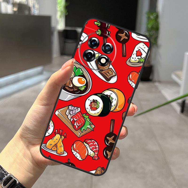 Japanese Sushi Food Case For OnePlus Nord N20 N30 CE 5 3 4 Lite OnePlus 15 13 12 11 10 Pro 10T 13T 13R 15R Cover