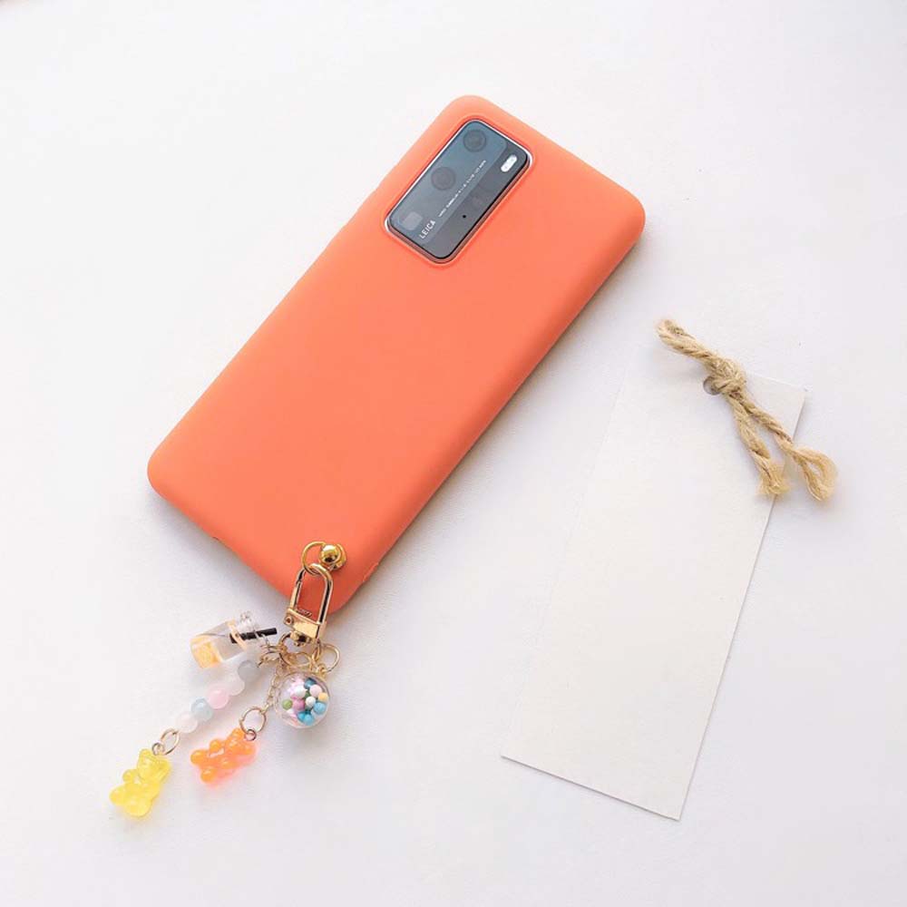 Girls Cute Candy Floating Fruit Women Acrylic Keyholder Fashion Accessories Key Ring Bear Key Chain