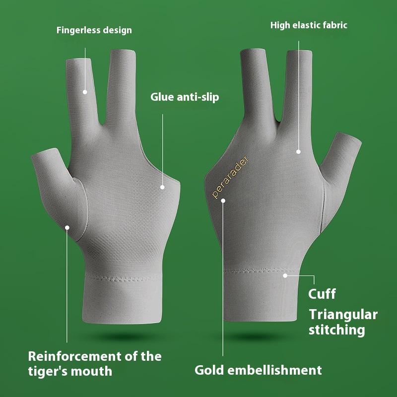 1 шт. Бильярдные перчатки Улучшенный захват Левая рука Открытые пальцы Профессиональные бильярдные перчатки Перчатки для снукера и настольного тенниса