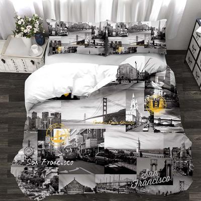 Комплект постельного белья Bridges Modern Architecture 3D King Queen Full Twin Size