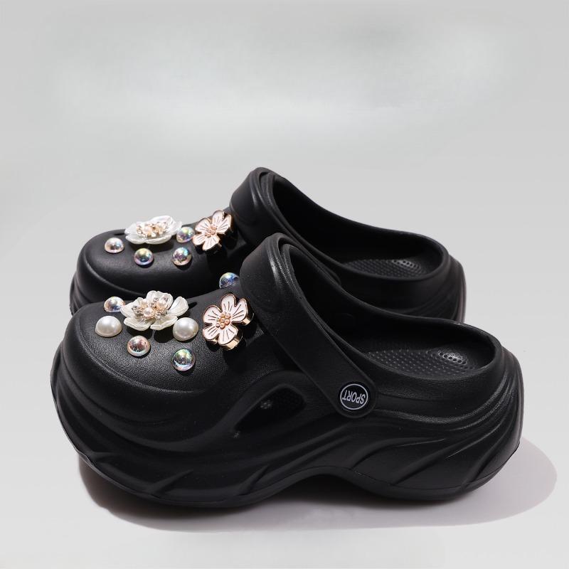 Новая стильная обувь на толстой подошве для увеличения роста, уличная одежда, пляжные кроксы, противоскользящие и устойчивые к запаху