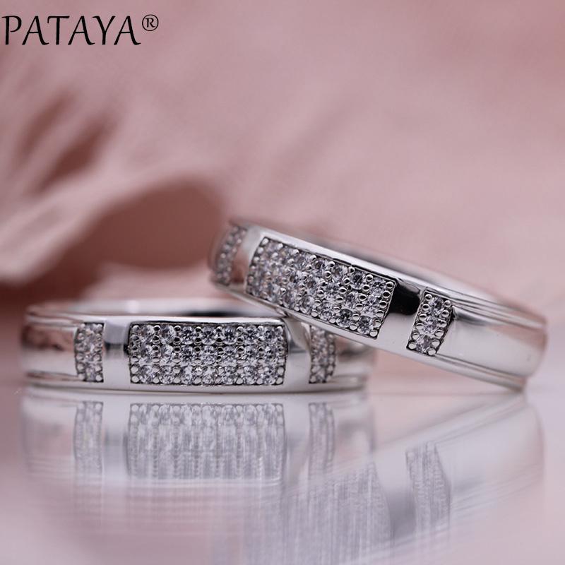 PATAYA элегантное женское кольцо инкрустированное кристаллами