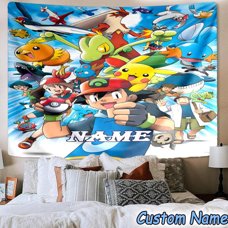 Custom Name Tapestry Pika Tapestry, Unique Design Tapestry, Suitable for Bedroom,Livingroom, Playroom,Heartwarming Fan Holiday Gifts