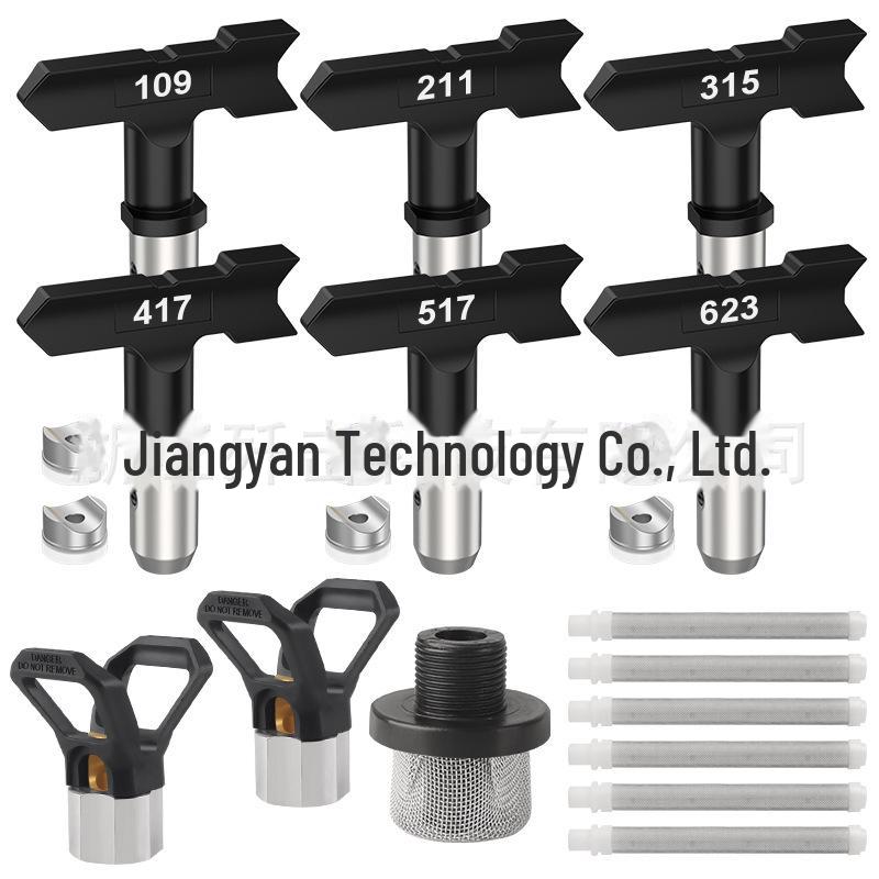 Комплект безвоздушного распылителя высокого давления: Форсунка, седло «утконос», труба, фильтр распылителя, удлинительный стержень.