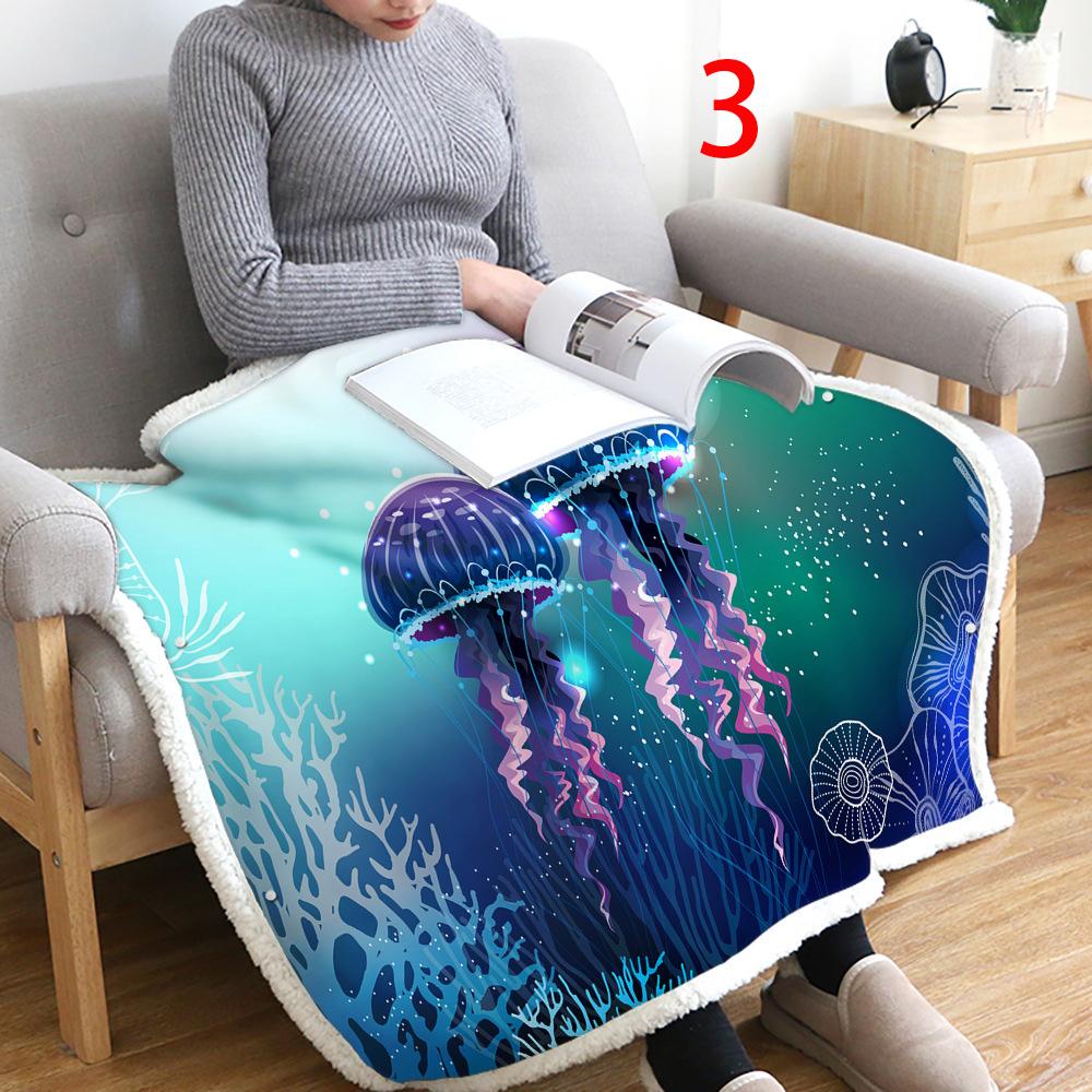 3D фланелевое теплое комфортное легкое волшебное одеяло разных размеров для дома и офиса, путешествия, кровати, дивана, моющееся одеяло