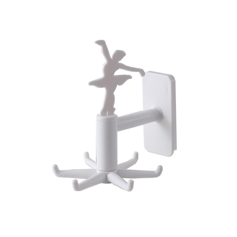 Модернизированный многофункциональный вращающийся крючок с 6 лапками 360° бесшовный самоклеящийся крючок для хранения украшений, домашний крючок