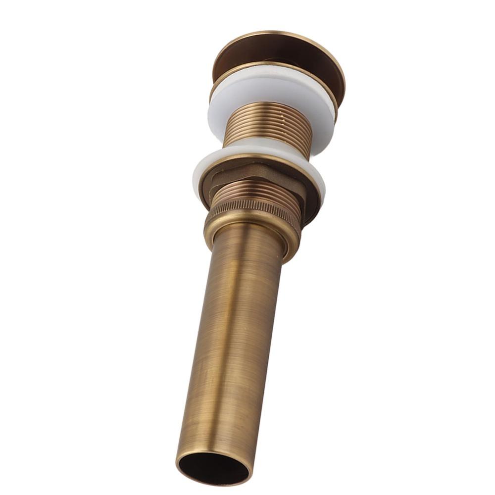 Brass Material Sink Drain Push Bounce Vessel Sink Drain Antique Drain Stopper Bathroom