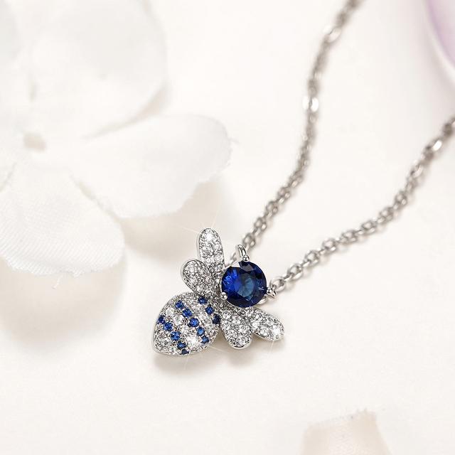 Huitan Aesthetic Colorful Cubic Zirconia Pendant Necklace Women For Wedding Party Temperament Lady 'S Neck Accessory Jewelry