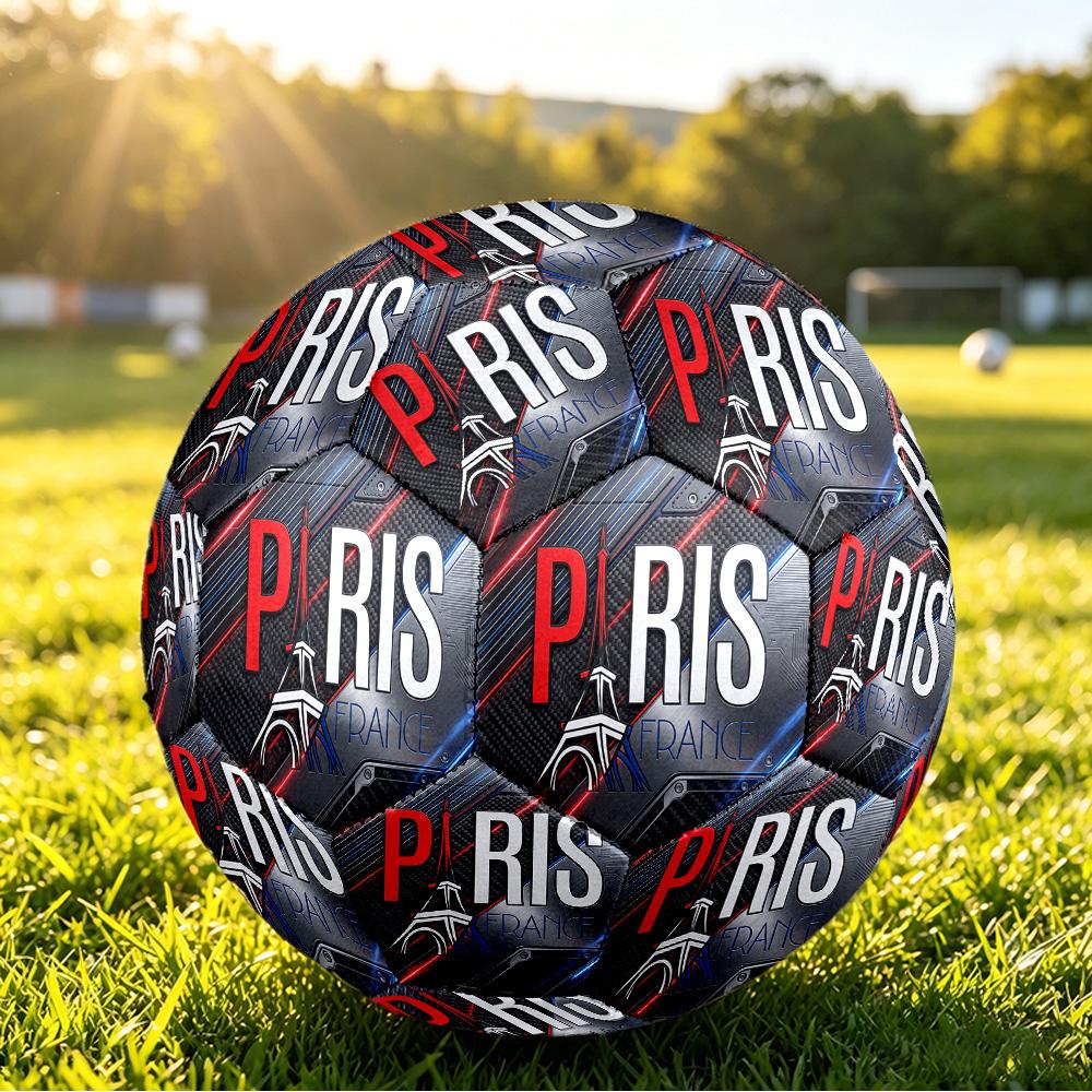 France Football Напечатанный Размер 5 Футбольный Мяч Износостойкий Стандартный Тренировочный Мяч для Взрослых Подарок для Фанатов для Матчей в Помещении и на Открытом Воздухе Спортивный