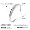 Uworld Minimalist Gold Color Tarnish Free Fashion Stainless Steel Bangle Bracelet Metal Texture Simple Open Charm Wrist Jewelry