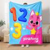 1pc Pinkfong Shark (2) Blanket, Gift, for Men and Women, Soft Blanket, Good for Sofa Bed Couch Travel, Lightweight Flannel Blanket