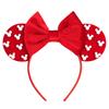 Pearls 3.3"Mouse Ears Headband 5‘’ Velvet Bow Hairband For Girls Festival Party Cosplay DIY Hair Accessories Women Gifts