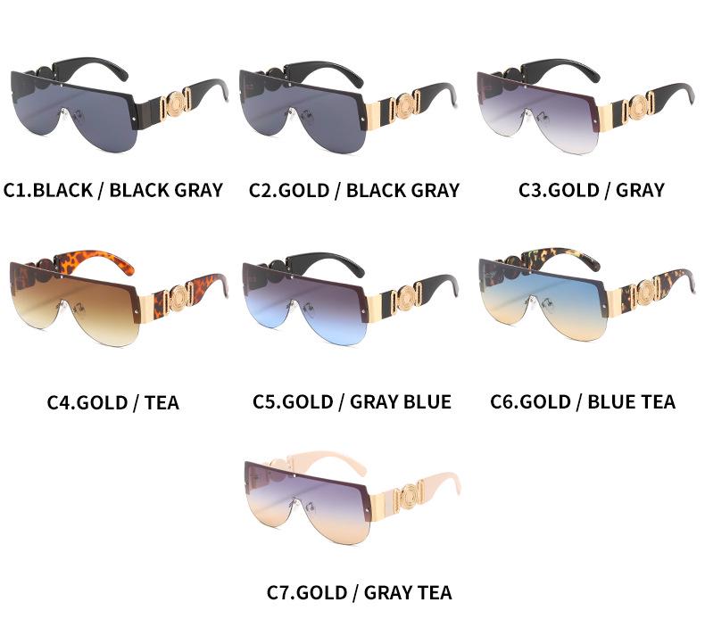 Трендовые европейские и американские солнцезащитные очки-моноблок с большой оправой 2021