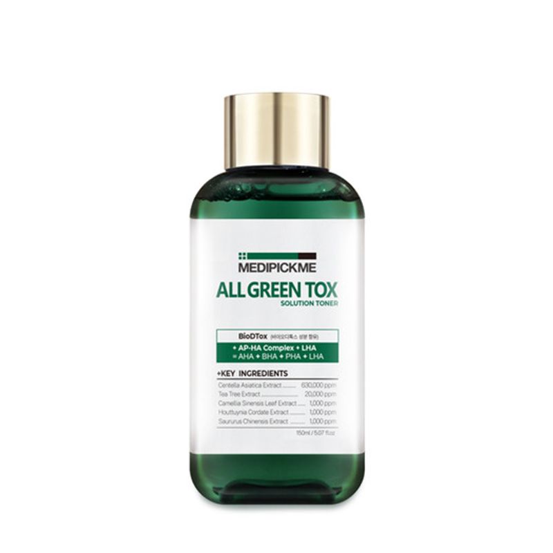 Medipickme Тонер-пилинг All Green Tox Solution 150мл