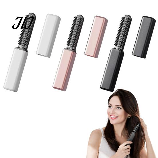 Root Lift Hair Brush Mini Straightener for Bangs, Cordless Portable Care Tool & Frizz Control, USB Rechargeable Electric Straightening Men Women Quick