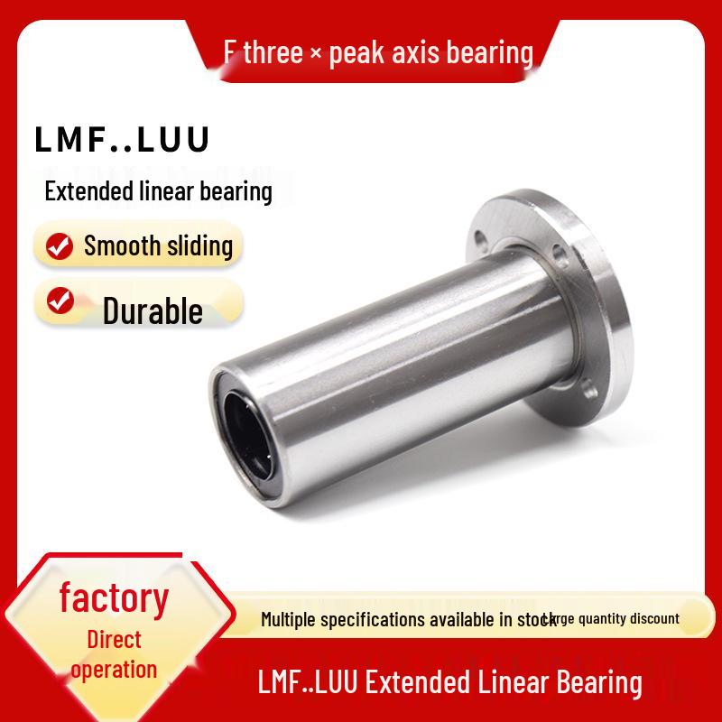 Extended Linear Bearings: LMF8LUU, 10LUU, 12LUU, 16LUU, 20LUU, 25LUU, 30LUU