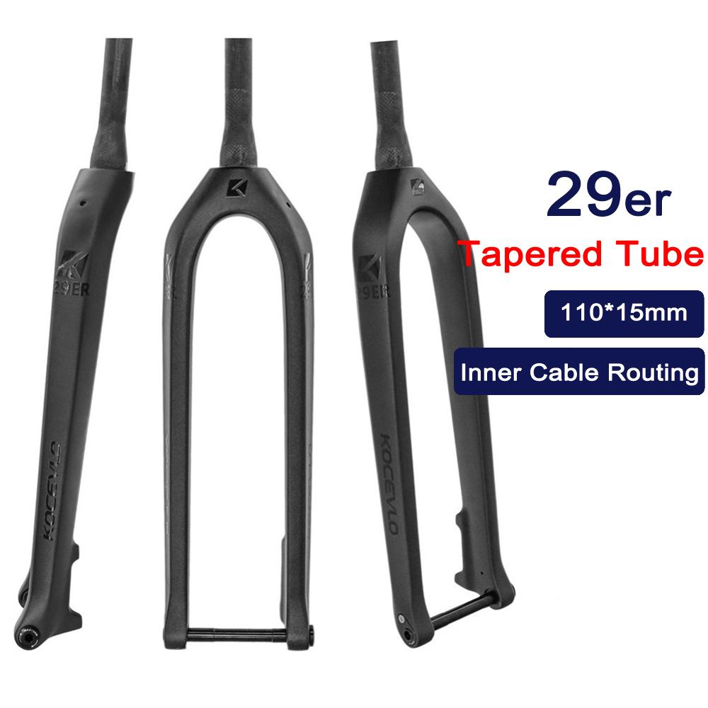 Carbon MTB Rigid Fork 29 Boost 110 Mountain Bike Front Fork 29 er Carbon 700C Disc Brake Tapered Tube Cycling Bicycl Fork 29er