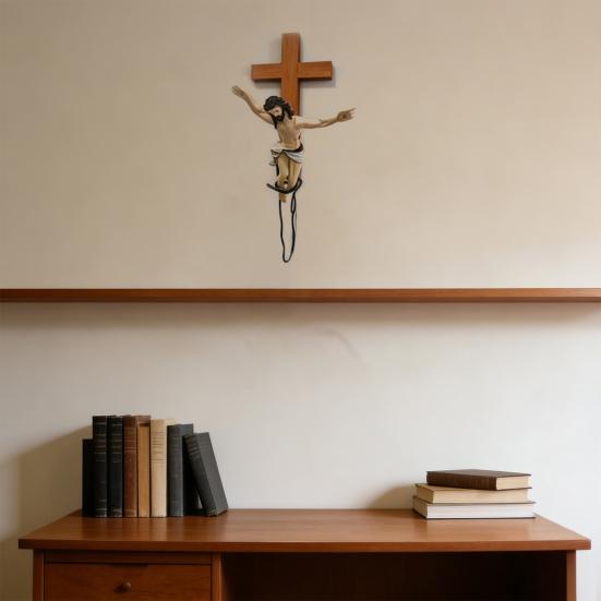 Фигурка Иисуса на банджи-джампинге Религиозный Распятие Спаситель Христос Украшение Настенное Крепление Скульптура Иисуса для Дома Офиса Церкви Декор