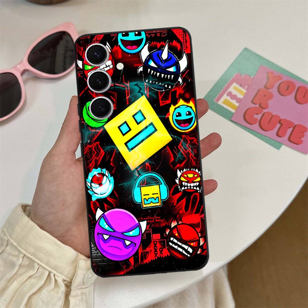 Чехол для телефона Game Geometry Dash Для Samsung S 24 Fe 25 Ultra Plus 20 Lite 21 30 22 23 24 22 Ultra 5G Fundas
