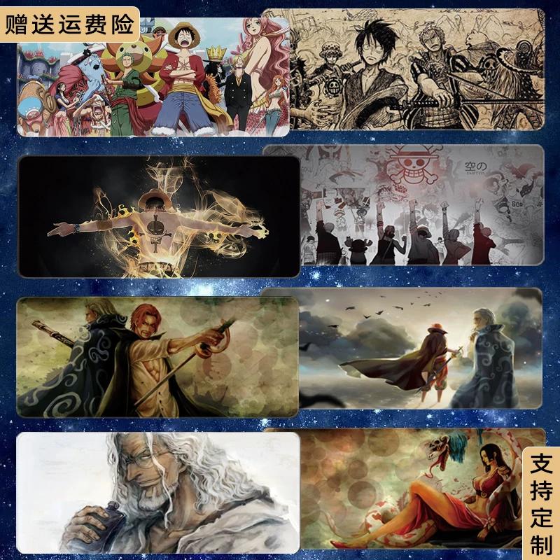 Цельный кожаный коврик для мыши  Большой Маленький Офисный Игровой Коврик для Клавиатуры Настольный Коврик Браслет из Щетины  Монки Д. Луффи  Ророноа Зоро  Декоративный настольный коврик