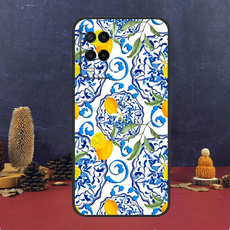 Чехол «Средиземноморский лимон» для OPPO A54S A74 A94 A58 A78 A98 A16 A76 A96 A15 A17 A77 A5 A9 A52 A72 A79 A53S A57S