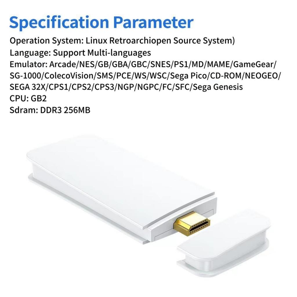 Беспроводная ретро игровая консоль M15 со встроенными 40 000 классическими играми, 4K HDMI выход на ТВ, 2,4G беспроводной контроллер, 64G ностальгический игровой стик