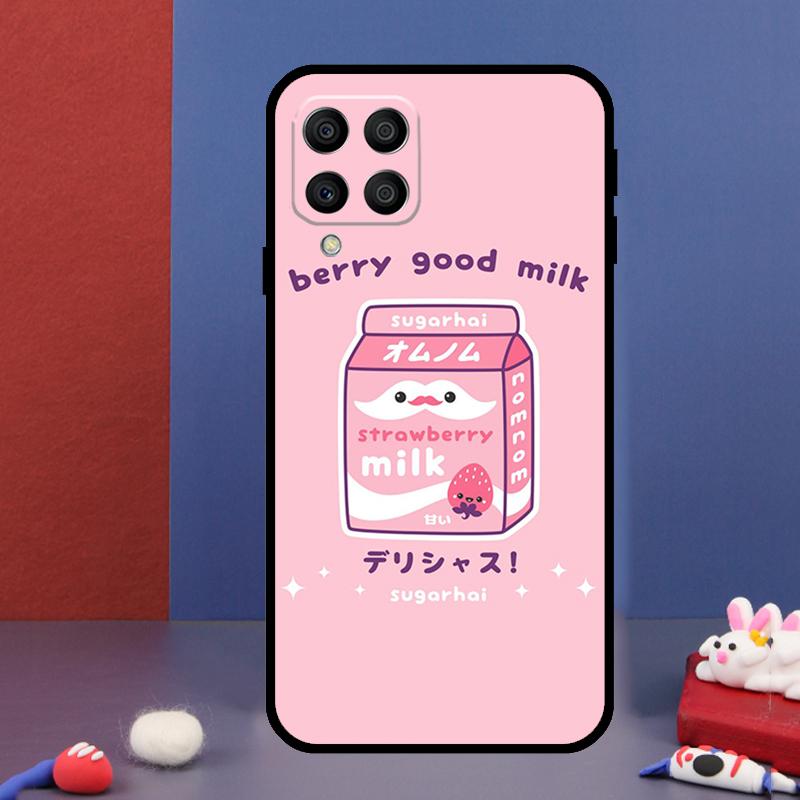 Милый Клубничный Молочный Чехол Для Телефона Samsung Galaxy M14 M34 M54 M33 M13 M23 M53 M15 M55 M31 M51 M20 M30s M32 M52