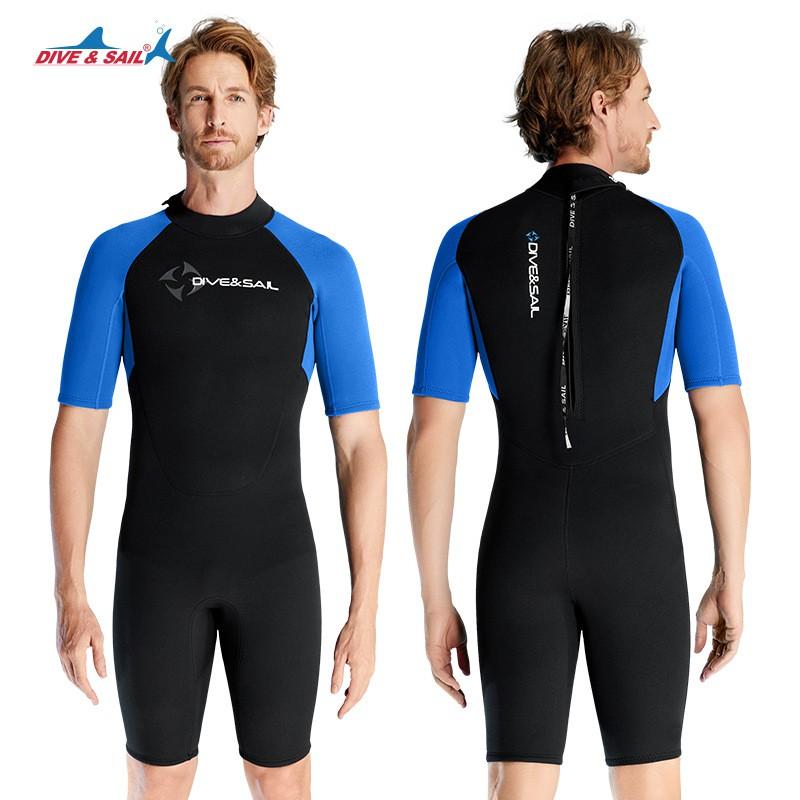 1.5mm Neoprene Wetsuit Men Women Short Sleeve Full Suit Warm Surfing Snorkeling Dive Winter Swimming