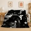 Kpop BBTS Kim Seok Jin Singer Flannel Blanket Soft Warm Throw Blanket for Bedroom Living Room Bed Travel Camping Picnic Gift