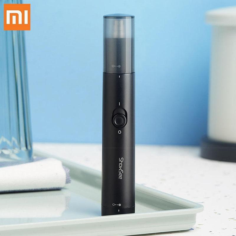 Xiaomi Электрический триммер для волос в носу ShowSee C1-BK Портативный Съемный Моющийся Двусторонняя вращающаяся на 360° режущая головка Моющаяся