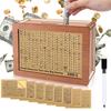 Wooden Money Box with Counter Marker Pen Target Number Sticker Vintage Piggy