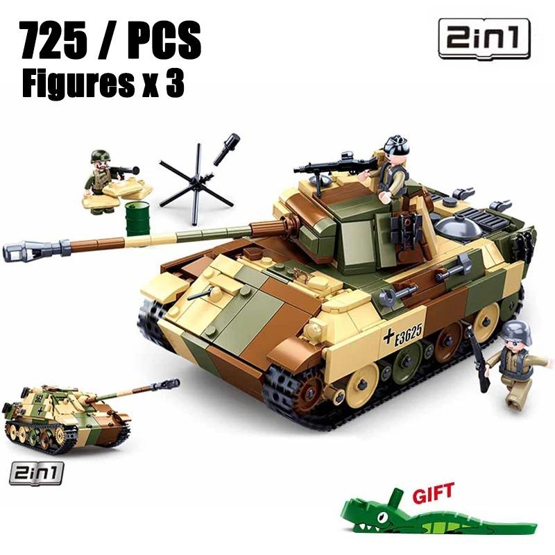 Военный Панцеркампфваген VI Ausf Второй мировой войны. E Тигр I Танк Боевая машина Солдат Наборы Строительных Блоков Модель Куклы Кирпичные Игрушки Дети