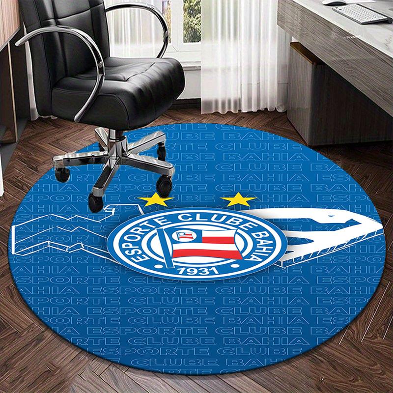 1PC round rug Esporte Clube Printed Round Area Rug ,Rug For Home Office, Round Chair Rug, Decorative Carpet Fan gifts Christmas gift