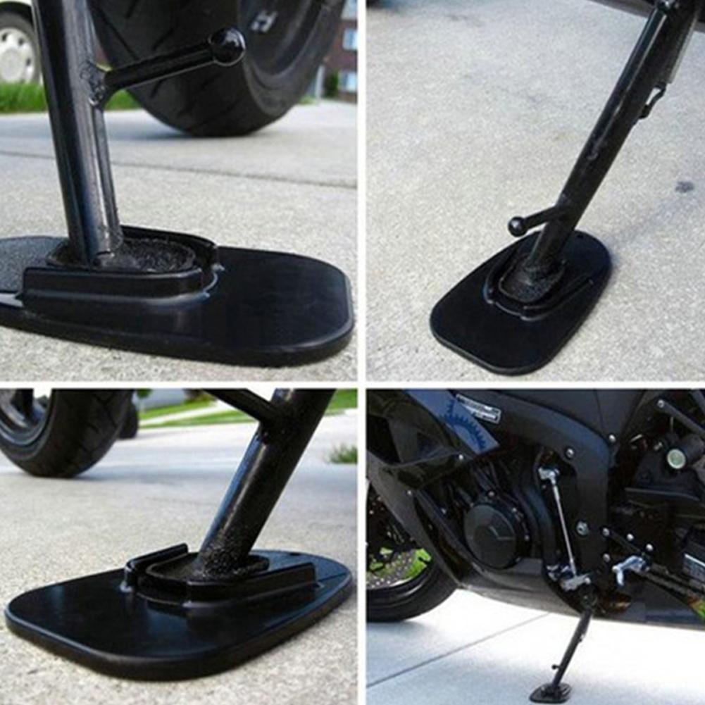 Motorcycle Bike Kickstand Side Kick Stand Pad Plate Base Motorcycle Foot Pad For Yamaha Honda Harley