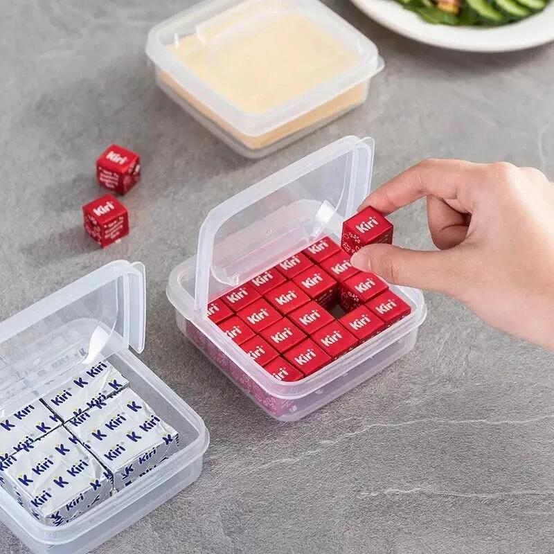 2 шт прозрачный ящик для хранения масла сыра портативный холодильник фрукты овощи свежесть органайзер коробка сыр