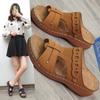 Foreign Trade Large Size Sandals Women's Summer New European and American Casual Cool Slippers Women Wear Thick Bottom Slope Heel Sandals Women