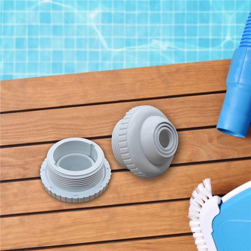 8X Swimming Pool Spa Return Jet Fitting Massage Nozzle Inlet Outlet Bath Tub Nozzle With Adjustable Jet Eyeball-B61B