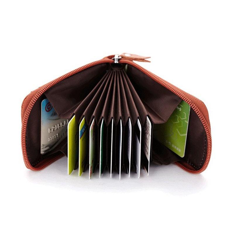 Fashion Men Women Mini PU Leather Wallet ID Credit Cards Holder Purse