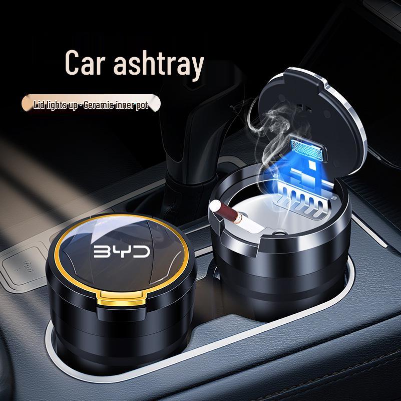 Премиальная керамическая автомобильная пепельница для моделей BYD Han, Song, Qin Plus DMI, Dolphin, Tang и Yuan Pro