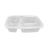 Disposable Rectangular 2-Compartment Food Containers